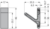 Haken mit Silikonüberzug schwarz