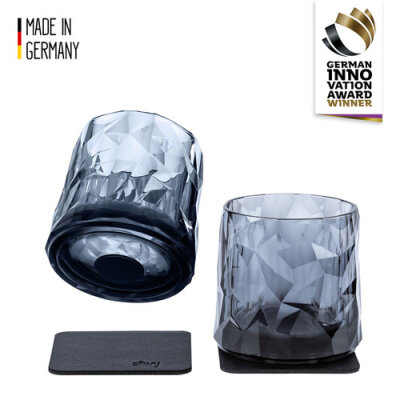 Silwy Hightech Kunststoffgläser Tumbler Grey 2er Set
